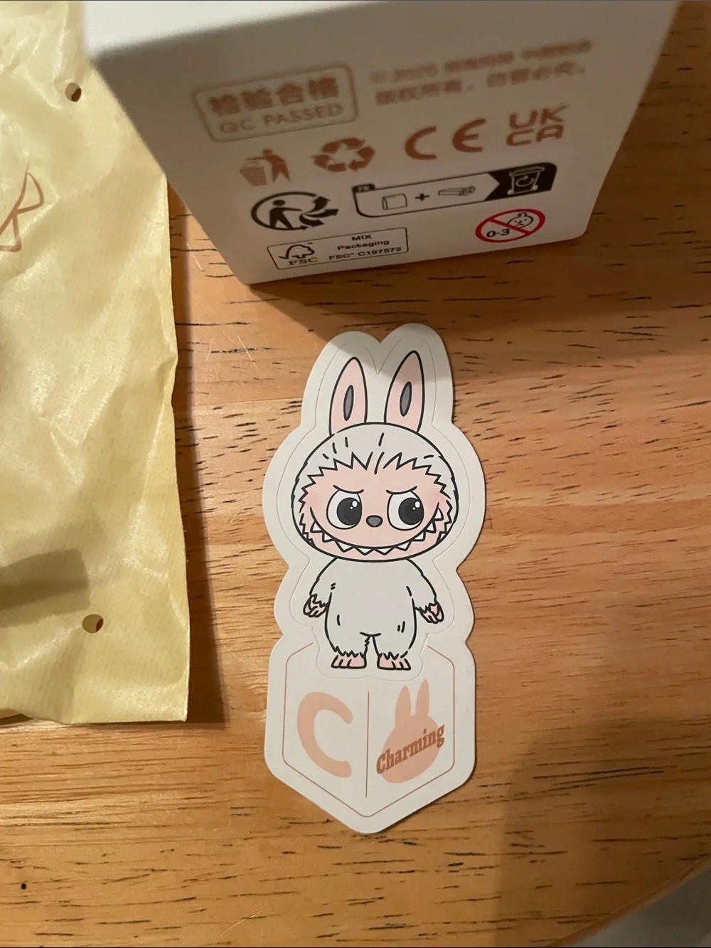 Pop Mart Pin For Love  with the letter C keychain